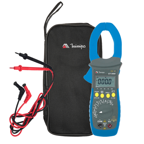 Alicate Amperímetro Digital Minipa ET-3880 CAT III 600V True RMS