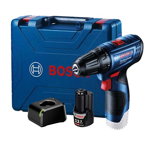 Parafusadeira e Furadeira a Bateria de 3/8" Bosch GSR 120-LI 12V com 1 Bateria 2,0Ah e Carregador Rápido BIVOLT