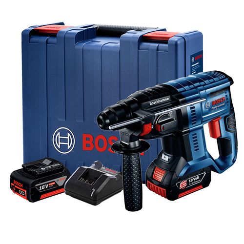 Martelete Perfurador a Bateria Bosch GBH 180-LI SDS-Plus18V 2J EPTA com 2 Baterias 4,0Ah e Carregador BIVOLT com Maleta