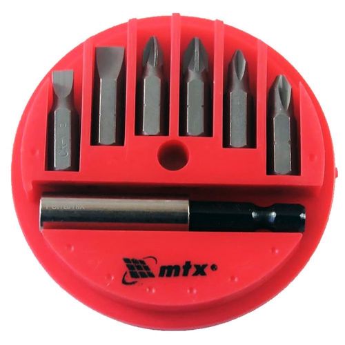 Jogo de Pontas Bits Fenda e Philips 1/4" Com 7 Peças MTX 113929