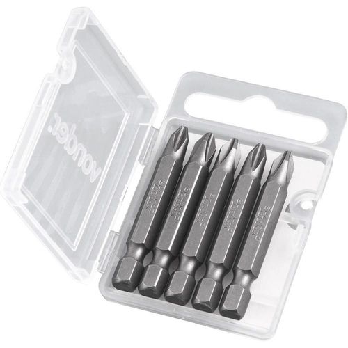 Jogo de Pontas Bits Philips N°2 de 1/4" Com 5 Peças Vonder