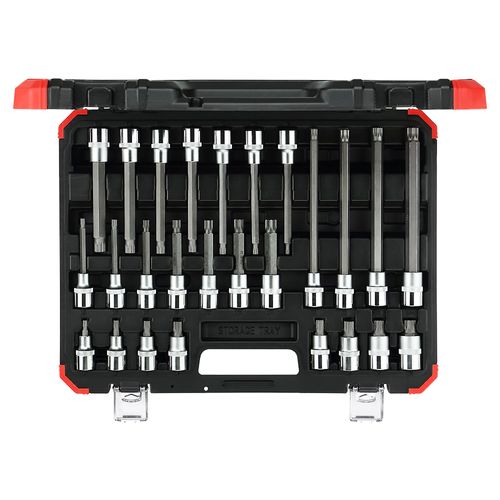 Jogo Chave Soquete Multidentada 1/2" Gedore Red R68003026 com 26 Peças
