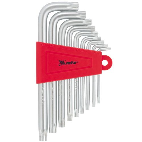 Jogo Chave L Torx MTX 123069 de T10 à T50 Longa com 9 Peças