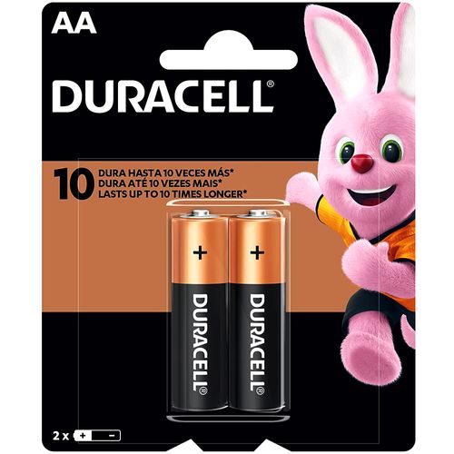 Pilha Pequena AA com 2 Unidades Duracell