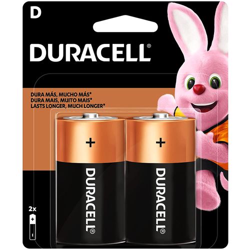 Pilha Grande D com 2 Unidades Duracell