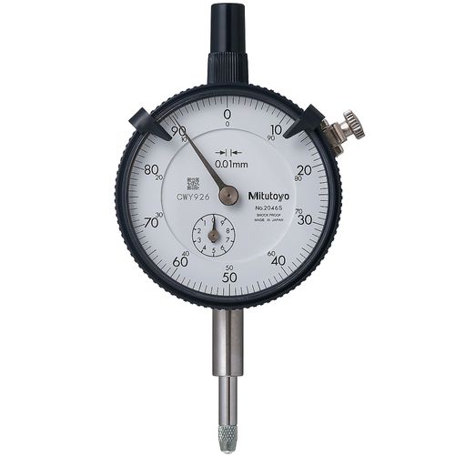 Relógio Comparador Modelo Padrão Mitutoyo Tampa Lisa 10mm/0,01mm – 2046SB