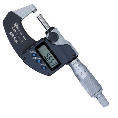 Micrômetro Externo Digital Mitutoyo 0-25 mm 0,001mm Sem Saída de Dados Proteção IP65 293-240-30