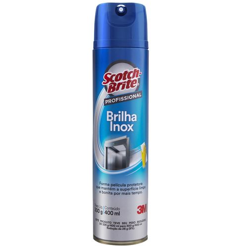 Scotch-Brite™ Brilha Inox 3M™ 400ml para Limpeza Profissional
