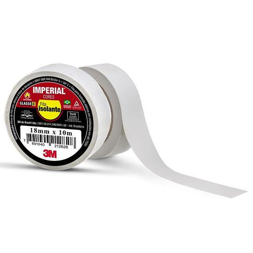 Fita Isolante 3M™ Imperial® Branca 18mm x 10metros