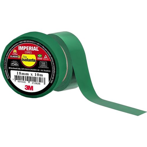 Fita Isolante 3M™ Imperial® Verde 18mm x 10metros