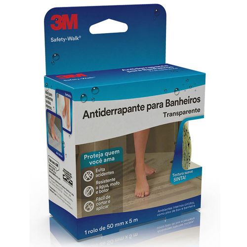 Fita Antiderrapante para Banheiros 3M™ Safety-Walk® Transparente 50mm x 5metros