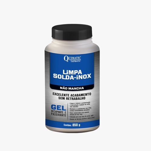 Limpa Solda Inox Não Mancha Quimatic Gel Decapante Passivante 850 g Tapmatic