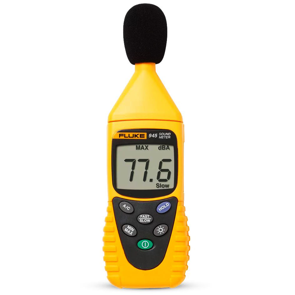 Decibelímetro digital Faixa de ponderação de frequência A e C automáticas 4 Digitos Fluke-945
