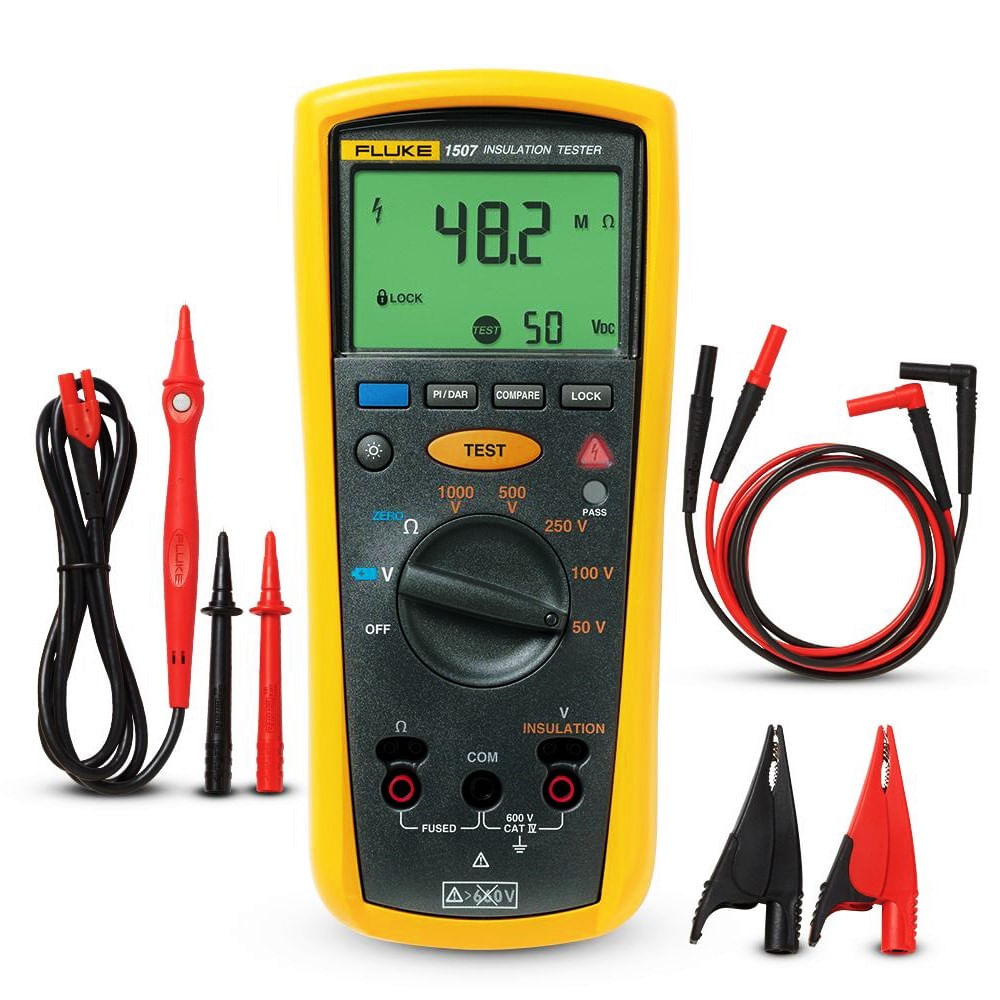 Teste de Resistência de Isolamento Fluke 1507 Luitex Máquinas e