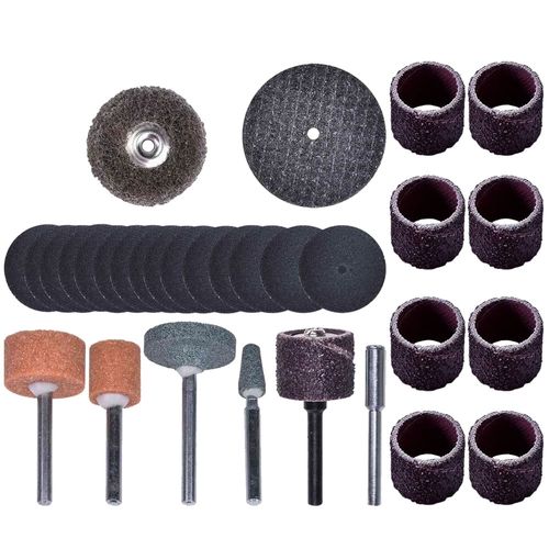 Kit 727 Com 31 Peças Para Lixar e Afiar Dremel