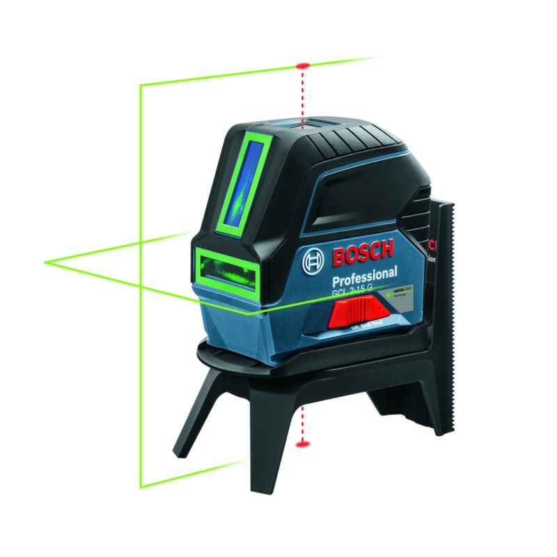 Bosch Professional Niveau Laser GCL 2-50 G (faisceau vert, support RM 10,  portée visible : jusqu'à 15 m, 4x piles AA, dans une boîte en carton)