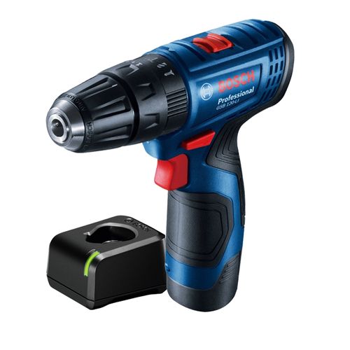 Parafusadeira e Furadeira de Impacto a Bateria de 3/8" Bosch GSB 120-LI 12V com 1 Bateria 2,0Ah e Carregador Rápido BIVOLT