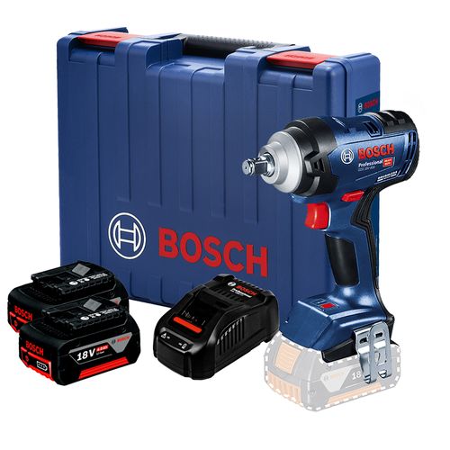 Chave de Impacto Bosch GDS 18V-400 18V Brushless 2 baterias e maleta