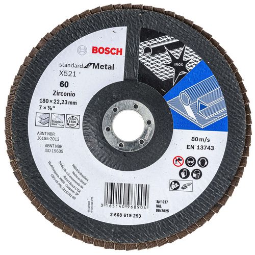 Disco Flap Bosch Standard for Metal 180mm G60 Curvo