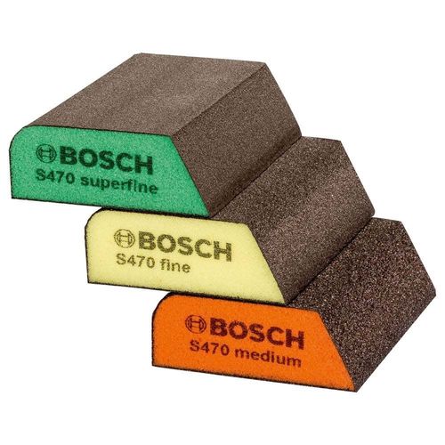 Kit de Esponjas Abrasivas Bosch Best for Profile 3 peças