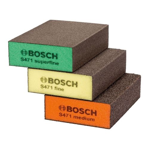 Kit de Espumas Abrasivas Bosch Best for Flat Edge 69x26x97mm M/F/Sf