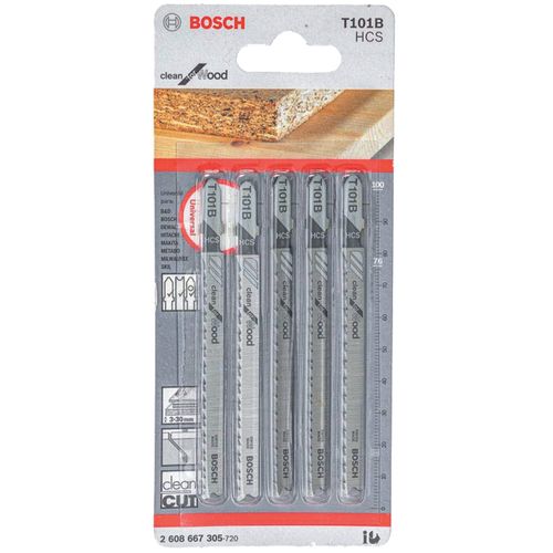 Lâmina Serra Tico Tico Bosch T101B Clean for wood 5 peças