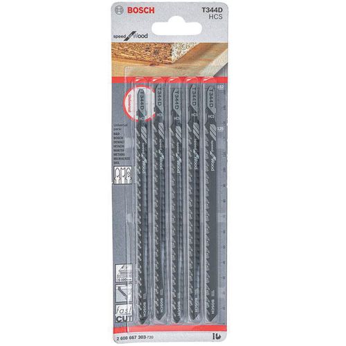 Lâmina Serra Tico Tico Bosch T344D Speed for Wood 5 Peças