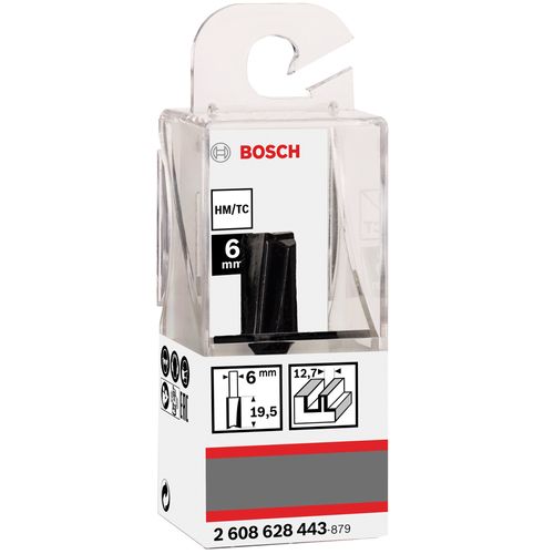 Fresa Reta Bosch 6 mm, D1 12,7 mm, L 19,5 mm, G 51 mm