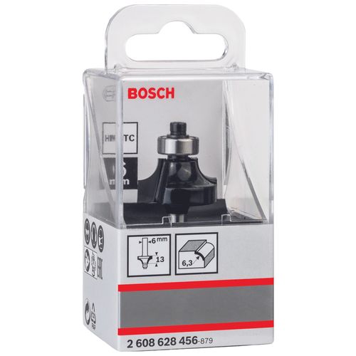 Fresa de Bolear Bosch 6 mm, R1 6,3 mm, D 25,4, L 13,1 mm, G 54 mm