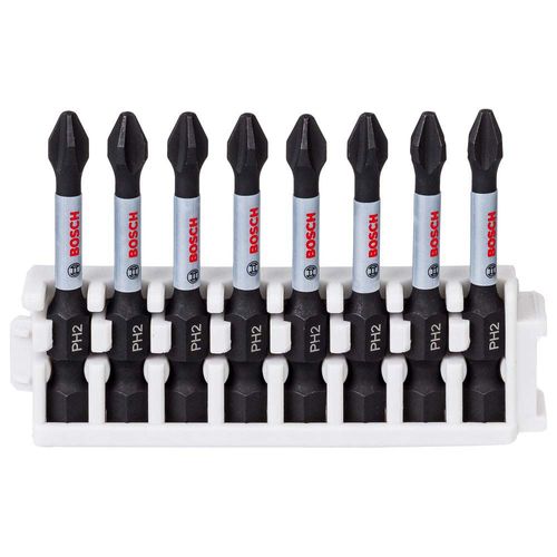 Ponta para parafusar Bosch Phillips PH2 50mm Impact Control com 8 peças
