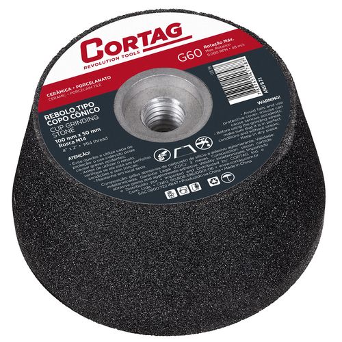 Rebolo Tipo Copo Cônico 100 X 50 MM G-60 M14 Cortag