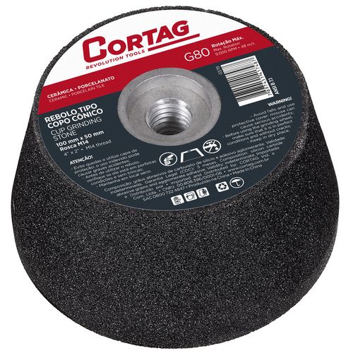 Rebolo Tipo Copo Cônico 100 X 50 MM G-80 M14 Cortag