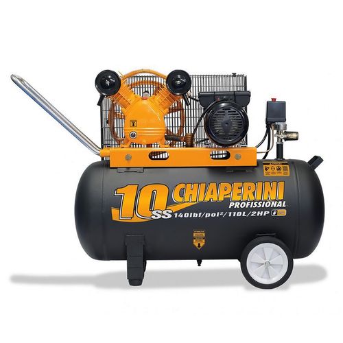 Compressor de Ar Média Pressão 10 pcm 110 L Bivolt 10SS Monofásico Chiaperini