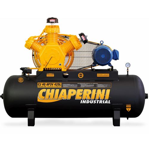 Compressor de Ar Alta Pressão 40 pcm 425 Litros CJ 40 AP3V Trifásico Chiaperini