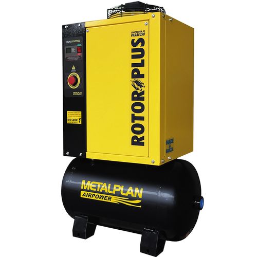 Compressor Parafuso Rotor Plus 4 HP 7BAR 220V 67 Litros Metalpan