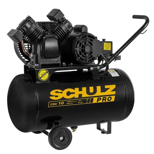 Compressor com Rodas Pro CSV 10/50L 2HP Schulz