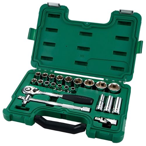 Jogo Soquete Estriado 1/2" 23 Peças 10mm a 24mm ST09005SJ Sata