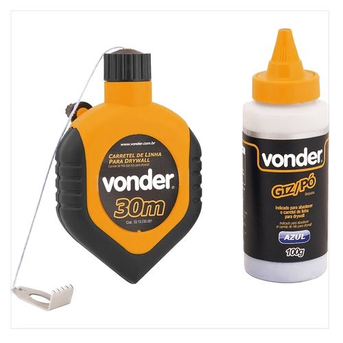 Giz de Linha Para Drywall Azul Vonder