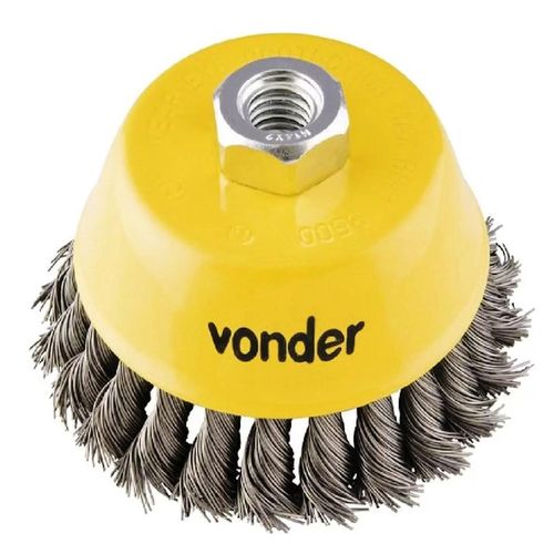 Escova Copo Torcida 3" em Aço M14 Vonder