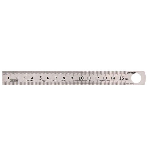 Escala de Aço Inox de 150mm / 6" Vonder