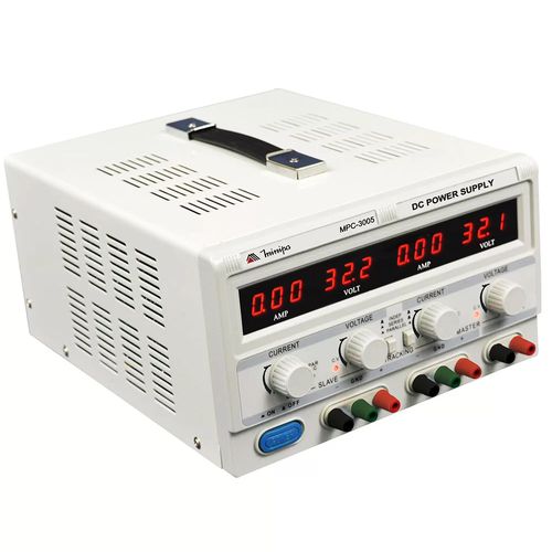 Fonte de Alimentação Digital de Bancada DC DUPLA 30V/5A MPC-3005 Minipa
