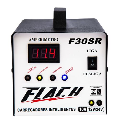 Carregador de Bateria 10A F30-12/24 SR Bivolt Flach
