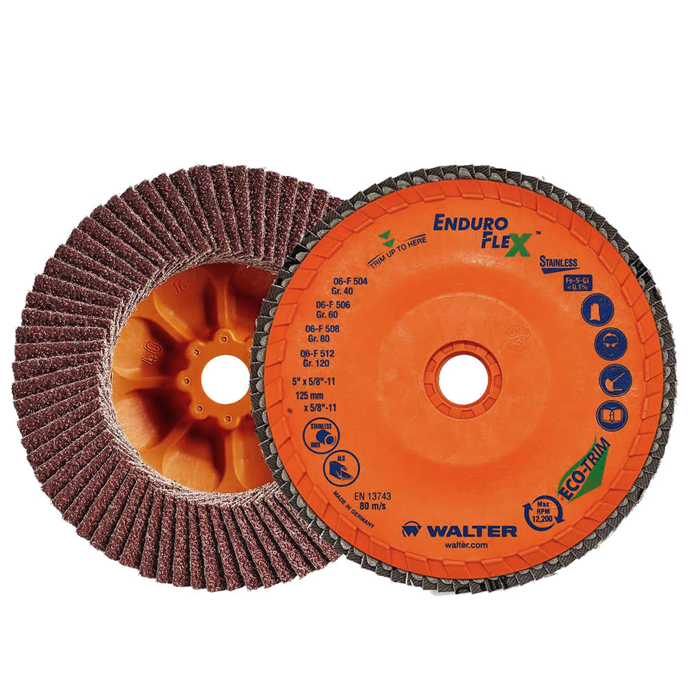 Disco Flap Enduro-Flex para Alumínio 180mm G120 Walter