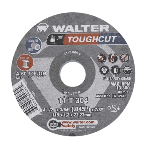 Disco de Corte Toughcut 4.1/2" x 3/64" x 7/8" Walter