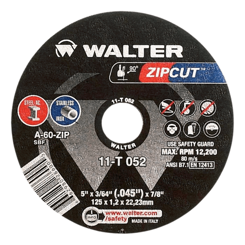 Disco de Corte Zip Cut 5" x 3/64" x 7/8" Walter