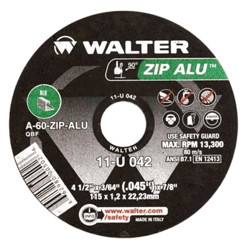 Disco de Corte Zip Alu 4.1/2" x 3/64" x 7/8" Walter