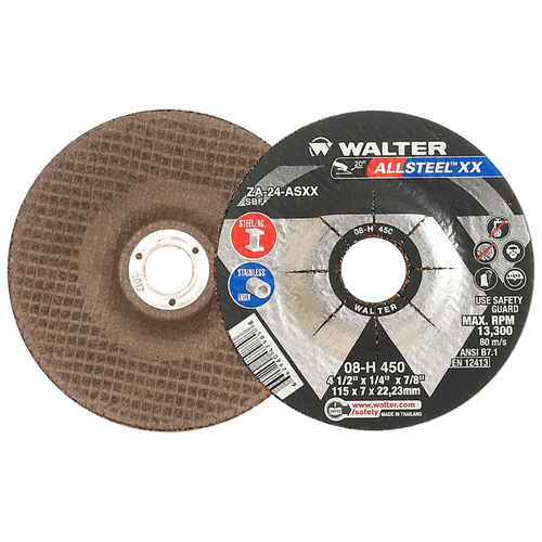 Disco de Desbaste HP XX para Aço e Inox 4.1/2" x 1/4" x 7/8" Walter