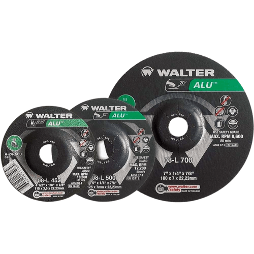 Disco de Desbaste para Alumínio 7" x 1/4" x 7/8" Walter