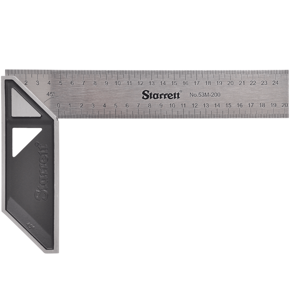 Esquadro Para Carpinteiro 8 Pol. C/ Cabo de Alumínio K53M-200-S Starrett