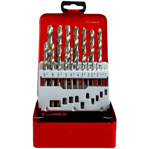 Jogo de Brocas AR DIN 338 19 Peças 1 a 10mm HTOM